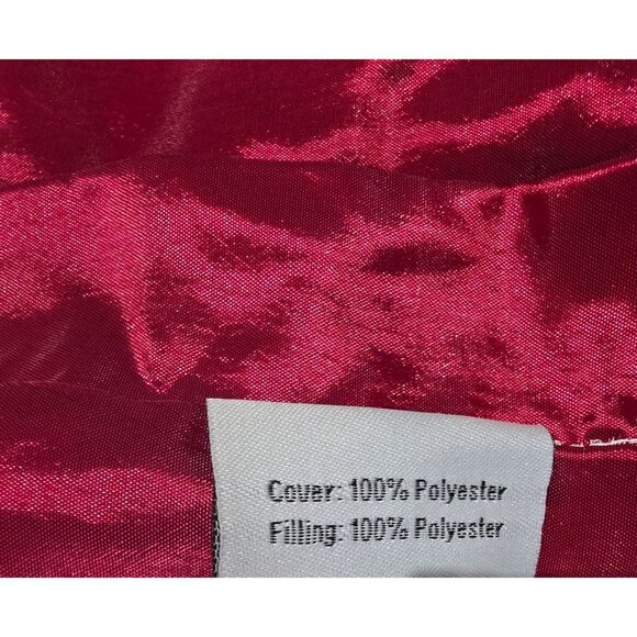 Christmas Tree Skirt Sequins Button Closure holiday decor red festive padded - Picture 6 of 7